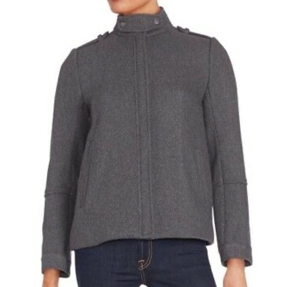 Vince Gray Wool Back Pleat Jacket/Coat , size 8